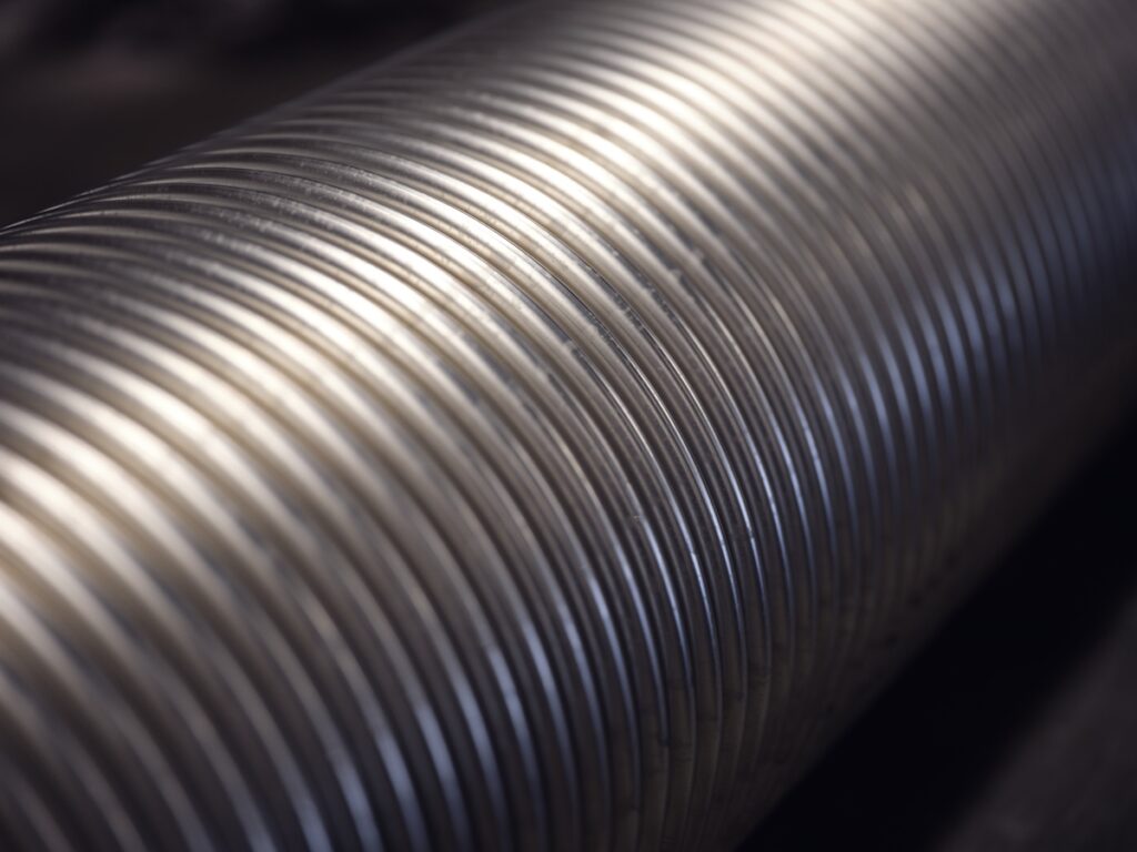 Close-up on a piece of large diameter 700 series hose. 