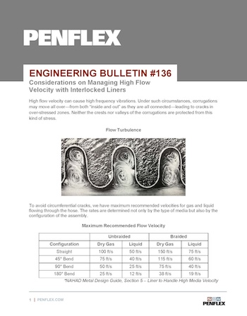 Thumbnail for engineering bulletin 136 about managing high flow velocity with interlocked liners.