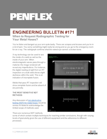 Thumbnail for engineering bulletin 171 about radiographic testing.