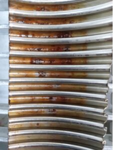 Extensive corrosion on interior of hose submitted for failure analysis