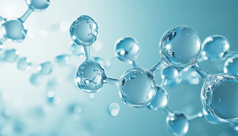 Chemical bonds representing the carbon-flouride chains that characterize PFAS chemicals. 